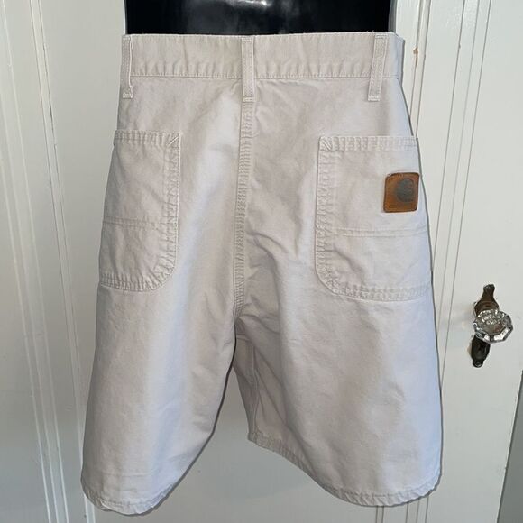 Carhartt light khaki flat front cotton shorts - Picture 3 of 7